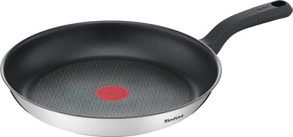 Tefal Comfort Max 26cm Stainless Steel Frying Pan  Durable Non-Stick Pan with Thermo-Spot Heat Indicator, Induction Compatible Base, Comfortable Grip