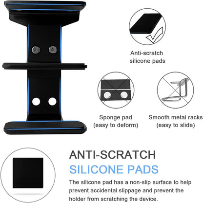 JEMACHE Under Desk Dual Decker Laptop Mount, Hard Aluminum Under Table Desk 2 Tier Holder for Laptop, Mac Mini, MacBook