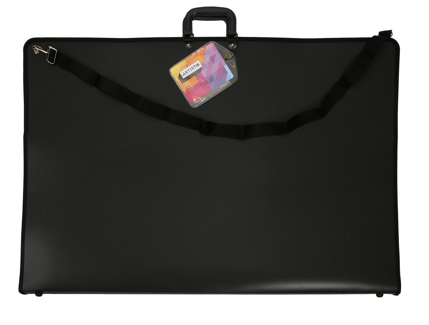 ARTISTIK Professional A1 Portfolio Case | Weather Resistant Art Folder (A1, A2, A3) | Carry Case with Adjustable Shoulder Strap | Black Artist Folder