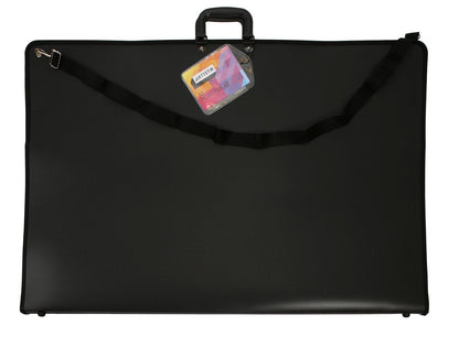 ARTISTIK Professional A1 Portfolio Case | Weather Resistant Art Folder (A1, A2, A3) | Carry Case with Adjustable Shoulder Strap | Black Artist Folder