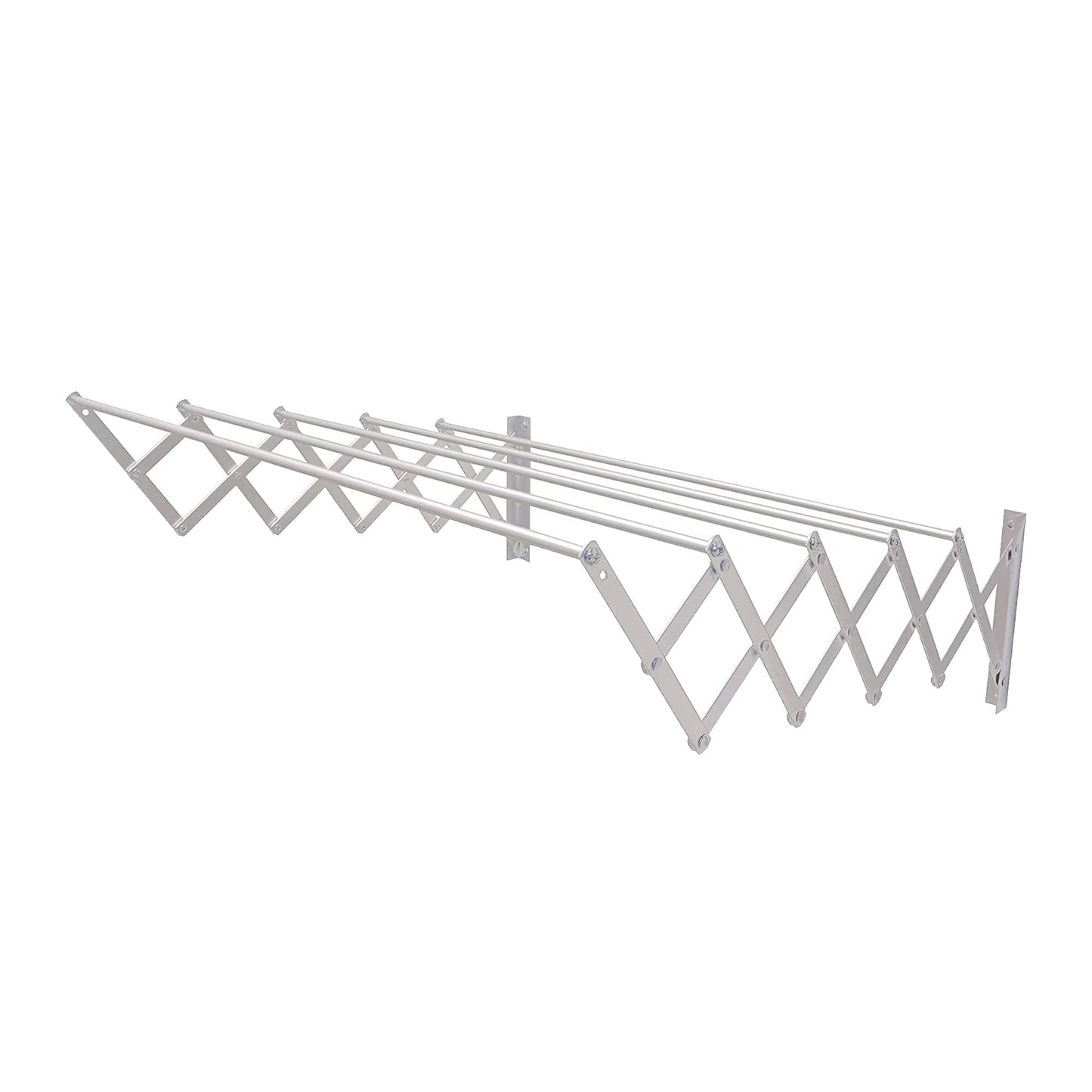 Amig - Wall Mounted Clothes Airer 80cm | Aluminium Drying Length | Extendable Clothes Line with 5 Bars | Dimensions: 80 x 14 x 3 cm | Foldable Clothes