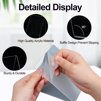 12 PCS Acrylic Book Display Stands, Transparent Display Stands