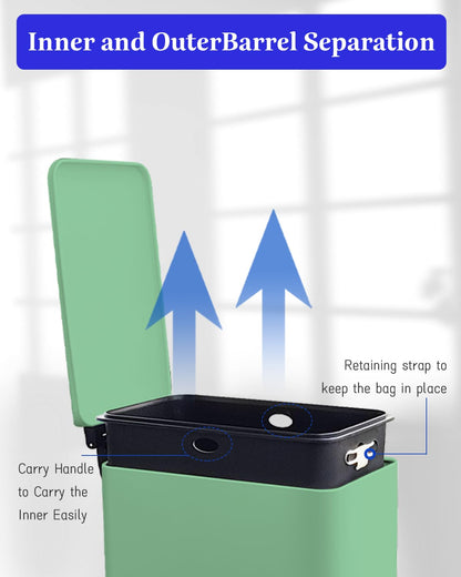 JM ·YIPENG Bathroom Bin with Lid, Small Kitchen Bin, Slim Bedroom Bin