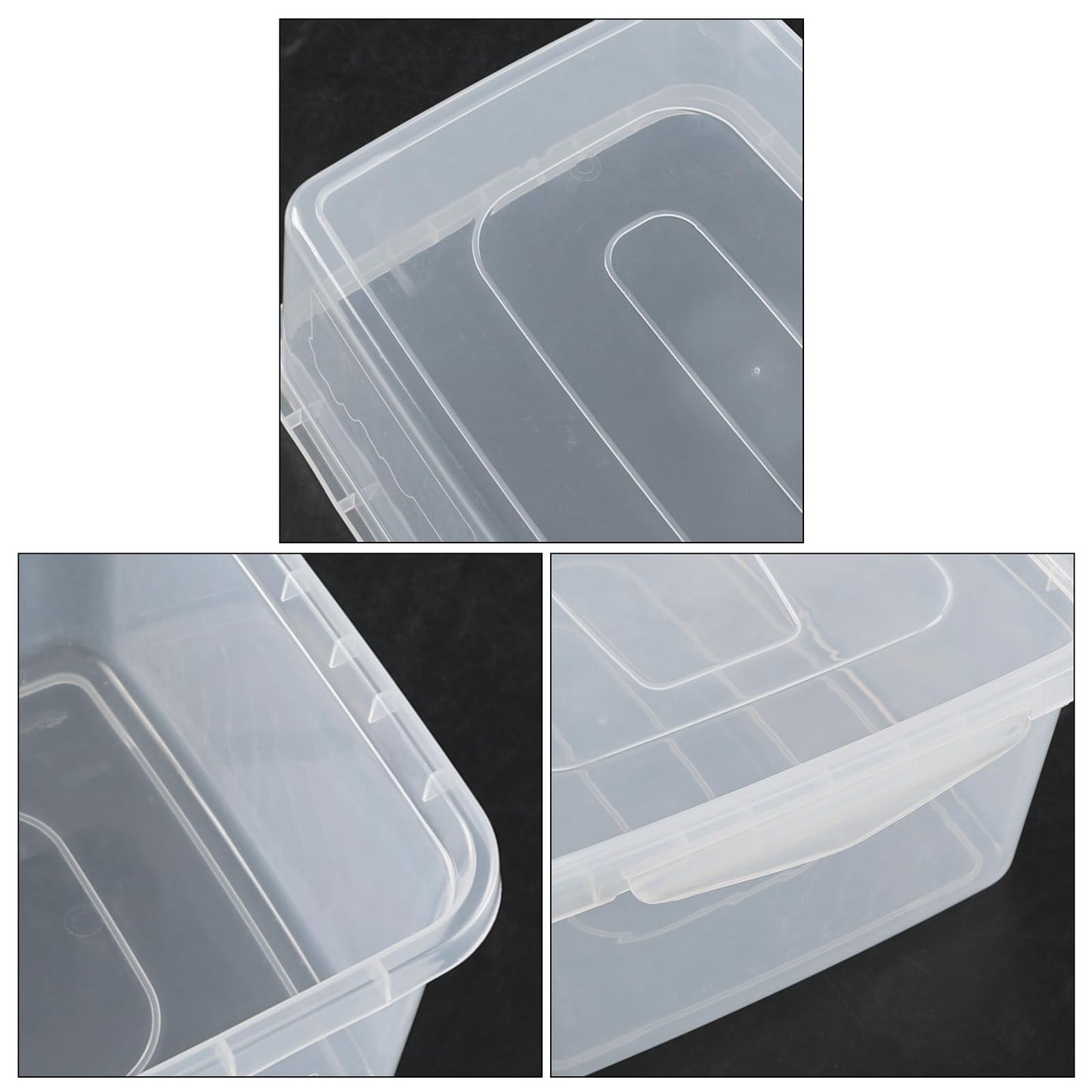 Parlynies 2 Packs 16 L Pizza Dough Proofing Box with Latching Lid, Clear