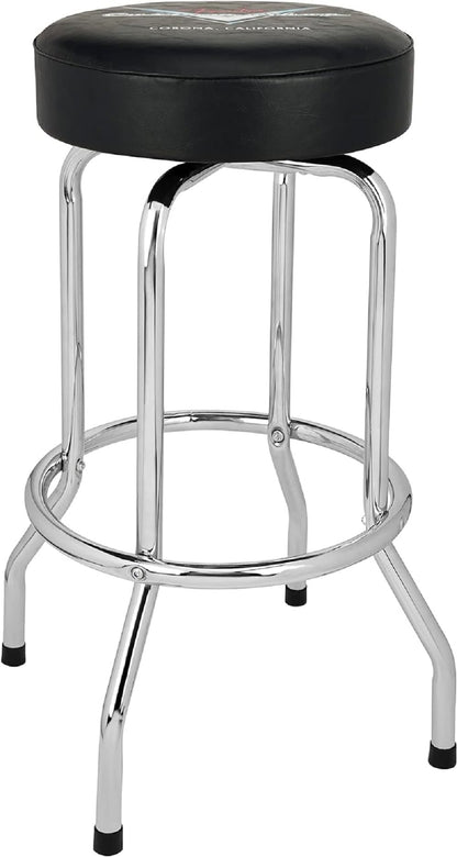 Fender Custom Shop Chevron Logo Barstool, Padded Swivel Seat, 30 In