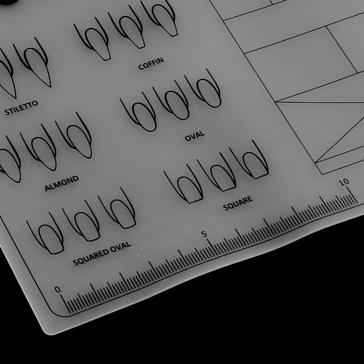 VOANZO Silicone Nail Training Mat Acrylic Application Trainer Sheet Reusable & Laminated for Professional Practice