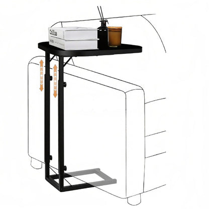 OFIDELITY Side Table, Height Adjustable C Table, End Table for Sofa, Couch & Bedside, Small Coffee Table with Metal Frame for Living Room & Bedroom