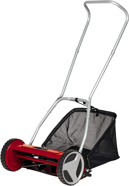 Einhell GC-HM 400 Hand Push Lawnmower -- Manual Lawn-Mower With 40cm Cutting Width, 27L Grass Box, 4 Cutting Height Levels -- Walk-Behind Lawn Mower