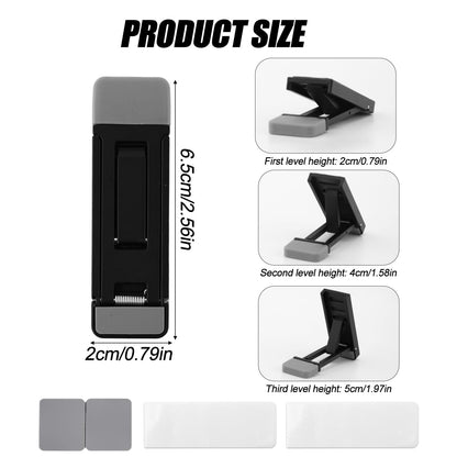 Gosknor 2pcs Foldable Keyboard Riser Stand for Desk, Adjustable Tilt & Portable Mini Laptop Feet Ergonomic Computer Keyboard Lift with Anti-Slip Pads