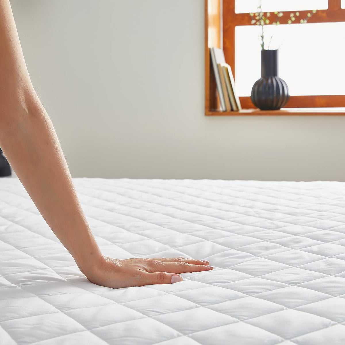 Pikolin - Quilted Fibre Mattress Protector – Waterproof, white Cama 90-90 x 190/200 cm white