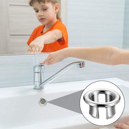 LICQIC Bathroom Sink Overflow Ring, Round Basin Overflow Trim
