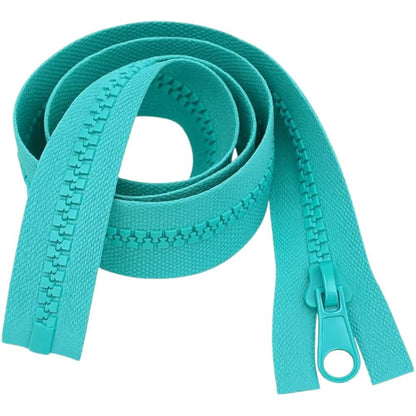 20" (51cm) Turquoise Chunky Zip - Heavy-Duty Open-Ended Separating