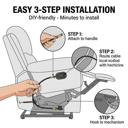 Ausla 36 Inch Recliner Handle Cable Release Pull Wire
