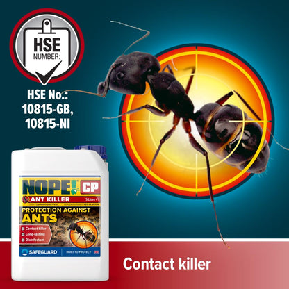 NOPE! CP Ant Killer (5L & Sprayer) Spray Long-Lasting, Fast Acting for Indoor and Outdoor use