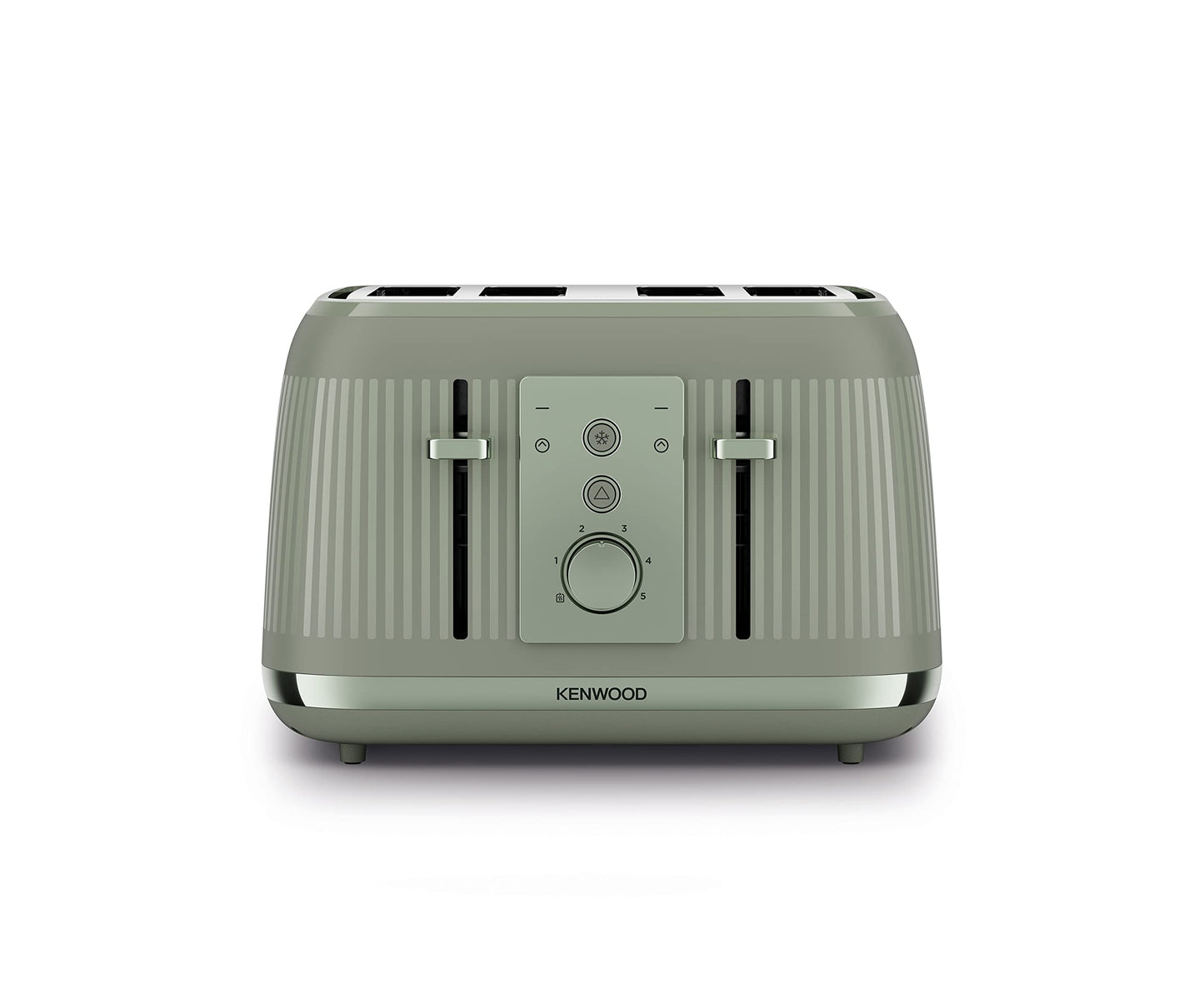 Kenwood Dusk Toaster, 4 Slot Toaster, Reheat, 5 Browning Settings, Defrost and Cancel Functions, Pull Crumb Tray, TFP30.000GN, 1800W, Olive Green
