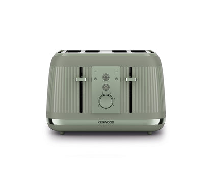 Kenwood Dusk Toaster, 4 Slot Toaster, Reheat, 5 Browning Settings, Defrost and Cancel Functions, Pull Crumb Tray, TFP30.000GN, 1800W, Olive Green