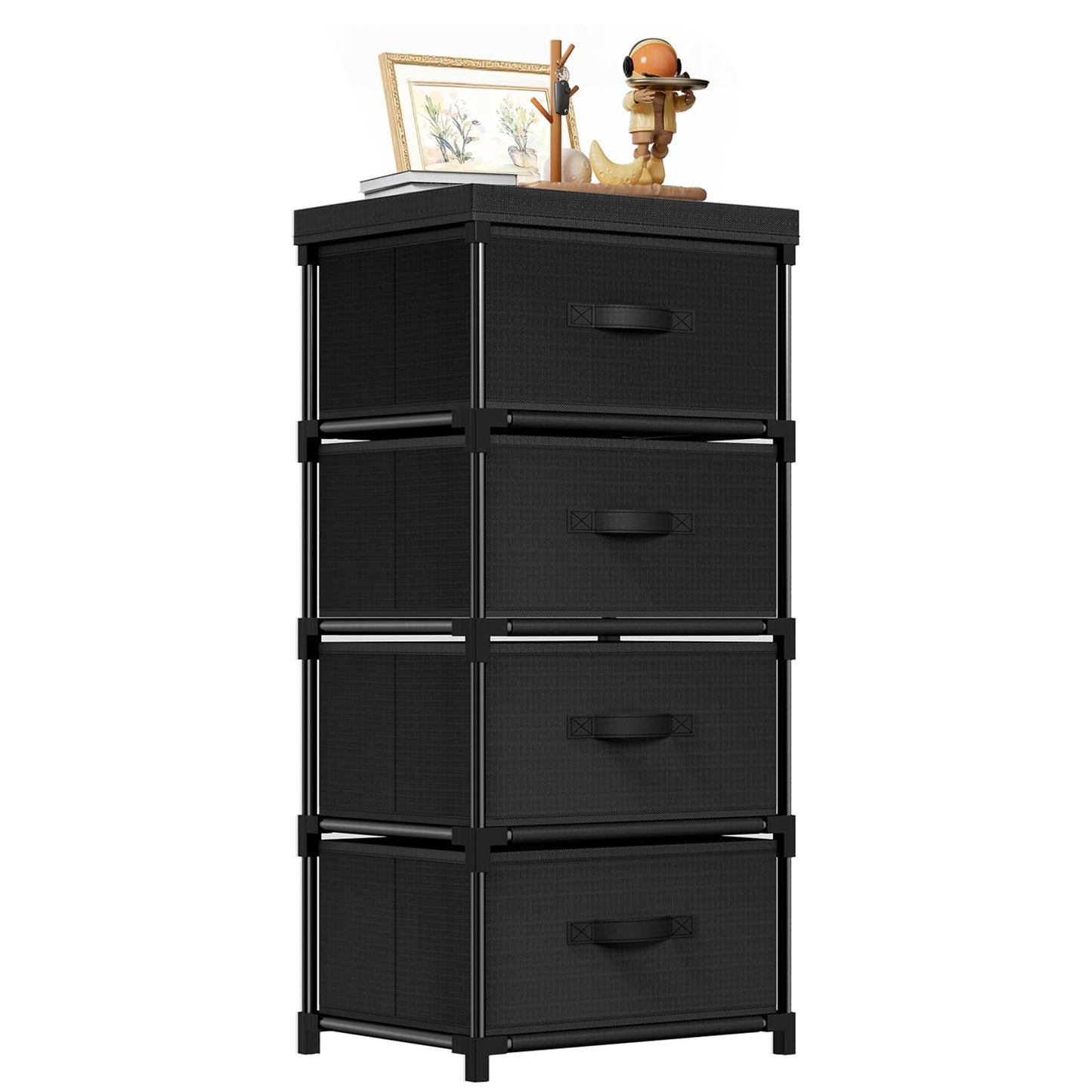 Mavivegue Fabric Chest of Drawers with 4 Fabric Drawers Bedroom