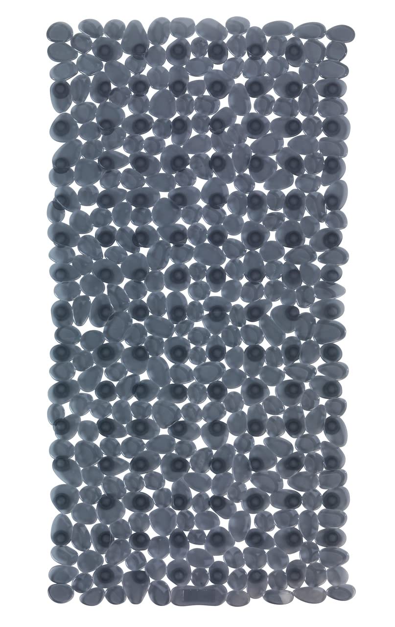 WENKO 22501100 Bath mat Paradise anthracite - Antirutsch-Badewannenmatte mit Saugn?pfen, Polyvinyl chloride, 36 x 71 cm, Anthracite