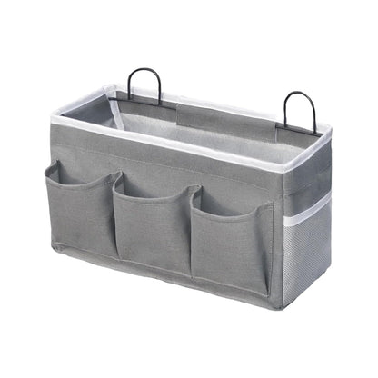 Eidoct Canvas Wall Hanging Organizer Bag with Hook, 3-pockets Storage Bag