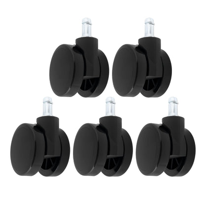 LT Easiyl 5PCS Soft Edge Casters Twin Wheel Non-Hooded