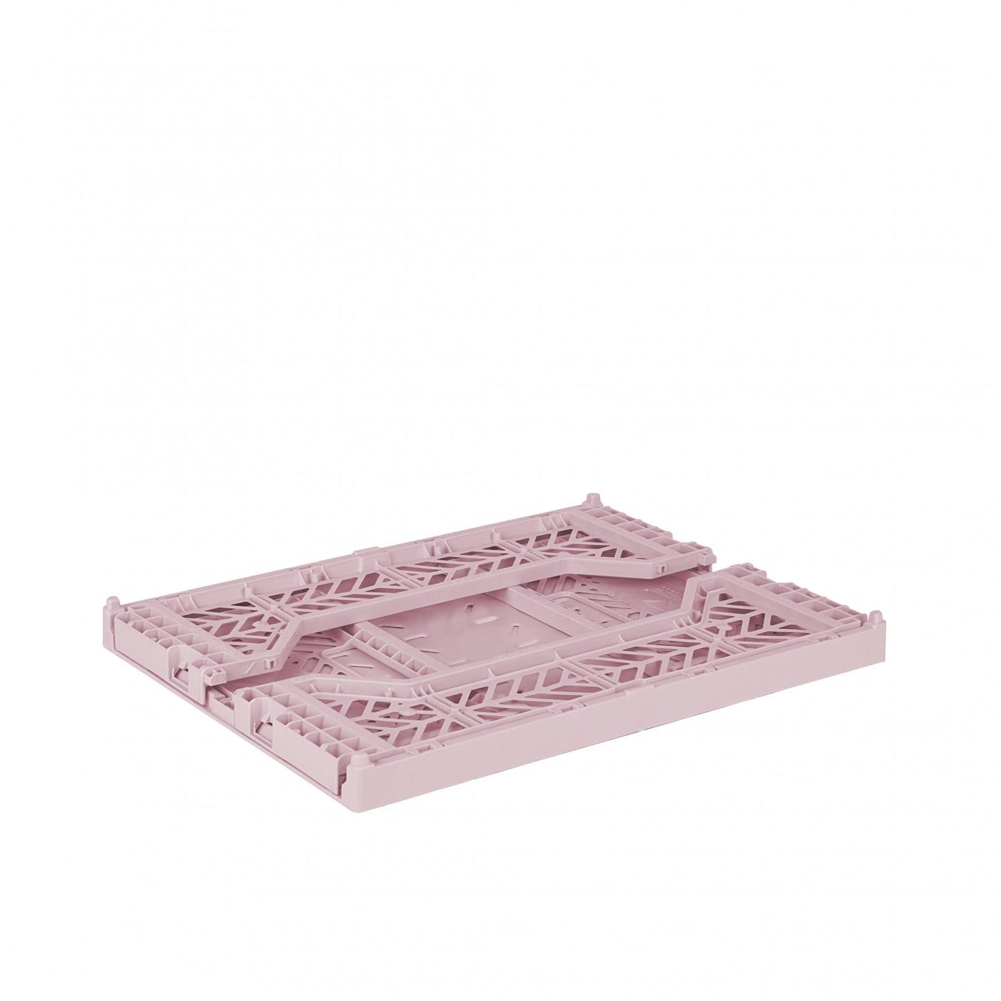 Ay-Kasa Solid Plastic Folding Crate Stackable Cherry Blossom Midi (40 x 30 x 14 cm)