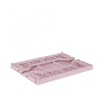 Ay-Kasa Solid Plastic Folding Crate Stackable Cherry Blossom Midi (40 x 30 x 14 cm)