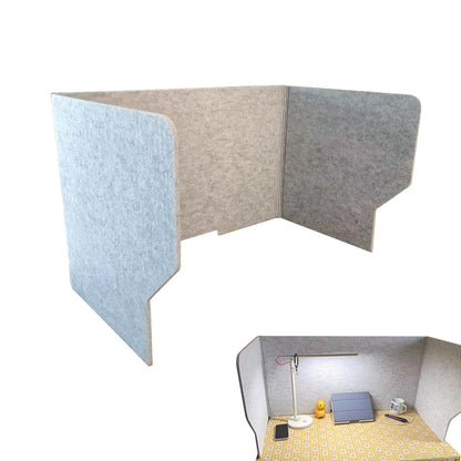 60cm Gray Felt Desk Privacy Divider Panel - 60cm Foldable Classroom Desk Partition Shields -Desktop Separator Panel