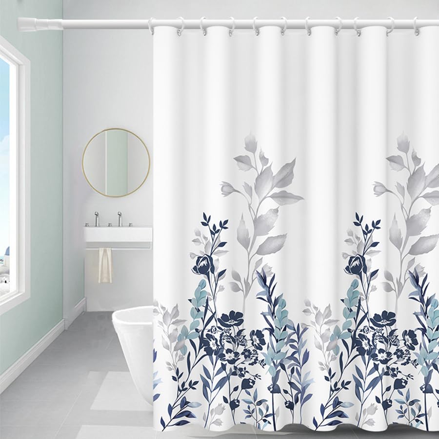 Tennove Shower Curtain 280x200cm Drop Mildew Resistant Waterproof Thick Heavy Duty Polyester Bathroom Shower Curtain Liner Long Washable Decorative