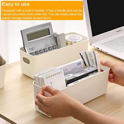 GmeDhc 4 Pack Plastic Storage Box, Storage Basket