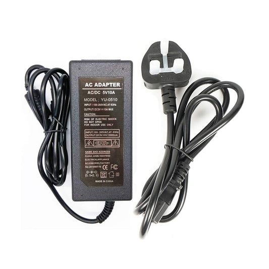 5V 10A Power Supply,AC100-240V to DC5V 50W Adapter Charger Transformers,Power Supply Adapter for Led Strip Lights,Audio/Video,CCTV,Camera,Wireless