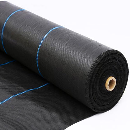 wohohoho 6.6ft x 82ft Weed Control Membrane, 2m x 25m Garden Weed Membrane Heavy Duty Landscape Weed Control Fabric, 3.2oz Weed Suppressant Membrane