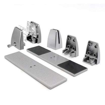 2 Pack Sneeze Guard Shield Base for Countertops, Stick On Heavy Duty Aluminum Partition Stand for Clear Acrylic Desktop Countertop Reception