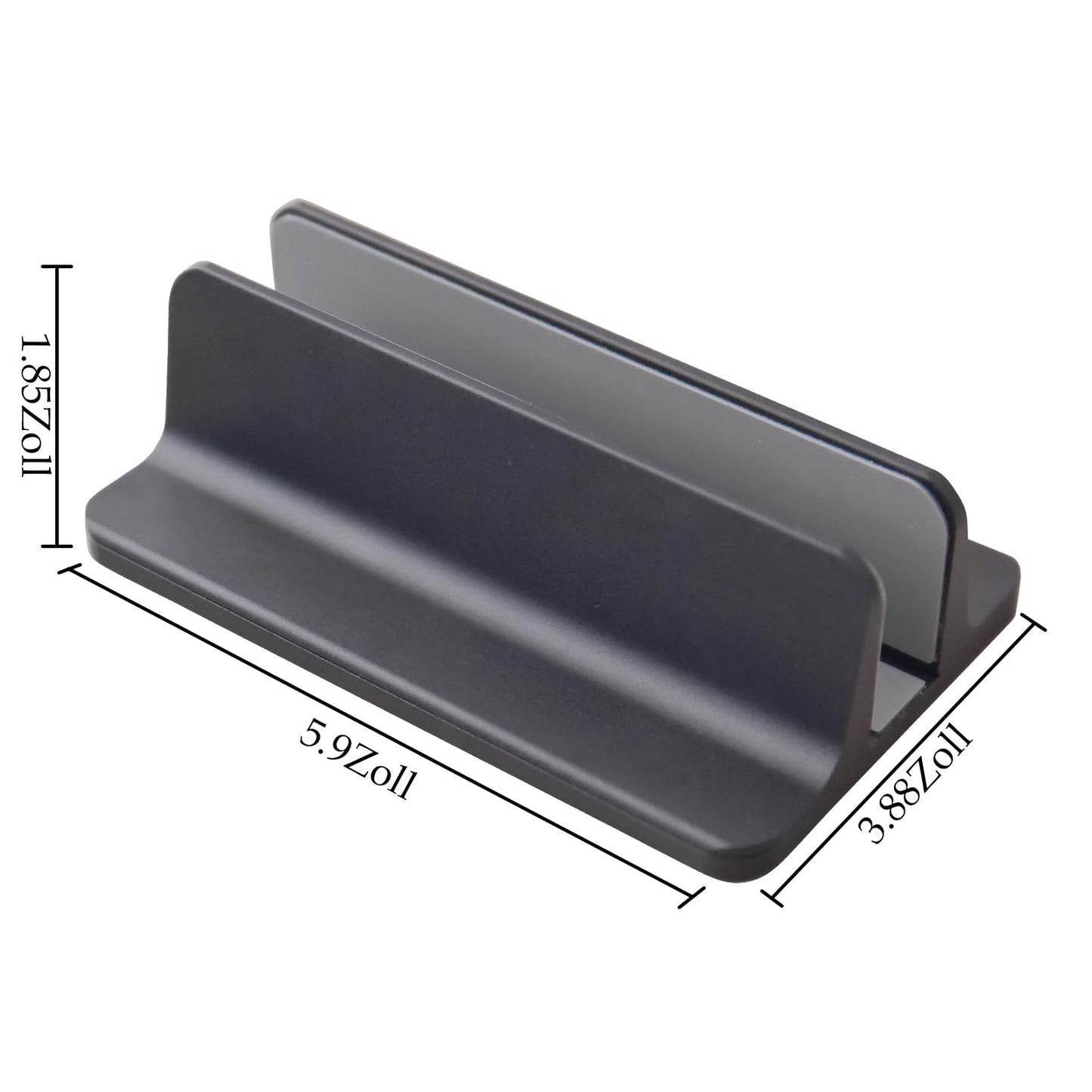 Willdone Vertical Laptop Stand, Aluminium Adjustable Notebook Stand, Space Saving Holder for MacBook Pro/Air, iPad, Samsung, Huawei, Surface, Dell