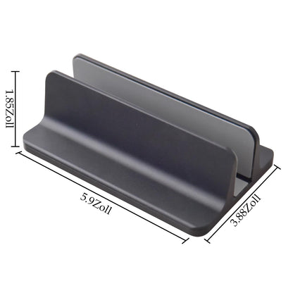 Willdone Vertical Laptop Stand, Aluminium Adjustable Notebook Stand, Space Saving Holder for MacBook Pro/Air, iPad, Samsung, Huawei, Surface, Dell