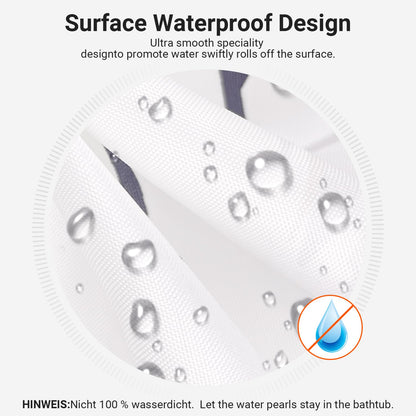 Lerores Shower Curtain 150 x 200 cm, Wheat Ear Weighted Hem, Anti-Mould, Water-Repellent