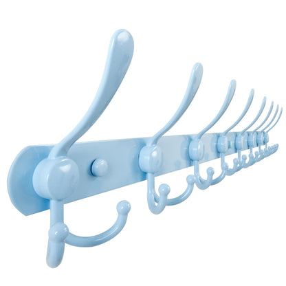 Dseap Coat Rack Wall Mount - 74cm Long 8-Tri-Hooks Heavy Duty Coat Hanger Rail Wall Hooks for Hanging Coats Hats Clothing Clothes Purse Mudroom