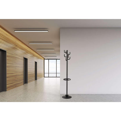 MAUL MAULpolaris Coat Rack 36.5 x 36.5 x 177 cm Coat Stand with Umbrella Holder and 8 Hooks Hallway Coat Rack for Office, Reception Area