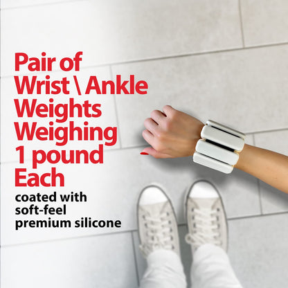 Gymnastics Power Ankle And Wrist Weights For Women And Men | 0.5 kg Each (2 per set) | Unique Removable And Light Reflagged Adjustable Weights,