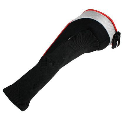 Andux 5pcs/Set Golf 460cc Driver Fairway Wood Club Head Covers Long Neck Black/Red