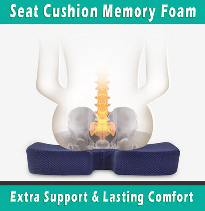 SAIF Seat Cushion, Hip Support, Heat Sensitive & Durable Memory Foam Sitting zipper Desk Chair Cushion for Office