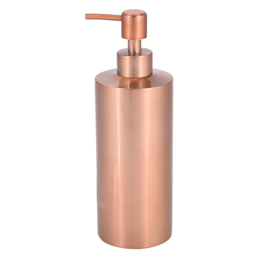 Dish Soap Dispenser Copper 304 Stainless Steel Rose Gold Soap Bottle, Kitchen Bathroom Countertop hand Pump Liquid Soap Bottle(550ML)