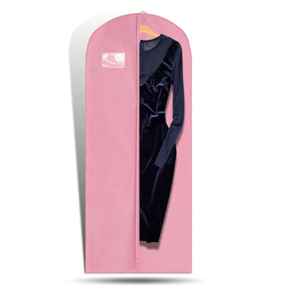 Hoesh UK Women Pink 60 Inches Breathable Bridesmaids Long Zip Wedding Gown Dress Travel Storage Garment Cover Bag