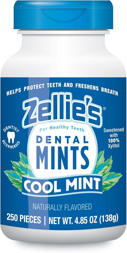 Xylitol Sugar Free Cool Mint Breath Mints | Non-Gmo, Low-Calorie, Gluten Free, Vegan & Kosher Mints (250 Count - Pack Of 1)