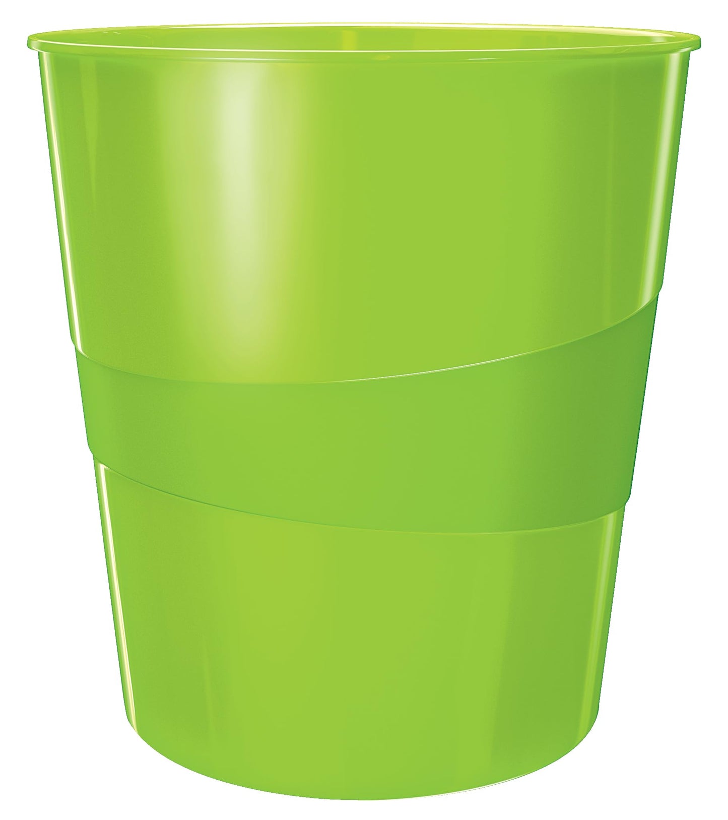Leitz 52781054 15 Litre Waste Bin, Plastic, WOW Range, Green