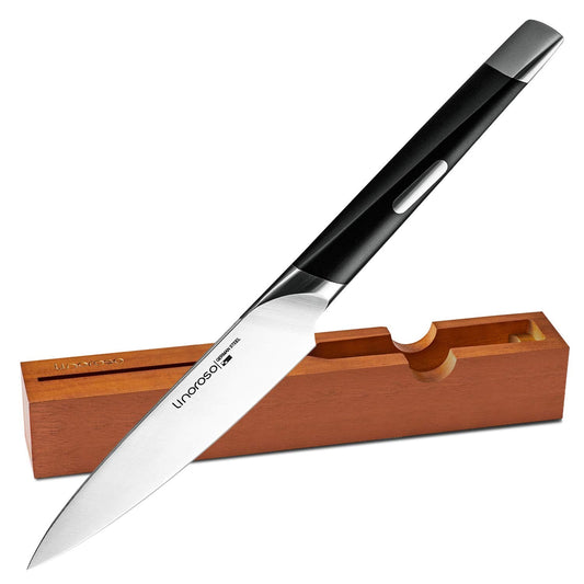 Linoroso Paring Knife 4.5 in - Extra Sharp Small Kitchen Knife, German High-Carbon Stainless Steel, Precision Forged, For Fruits and Peeling - Mako