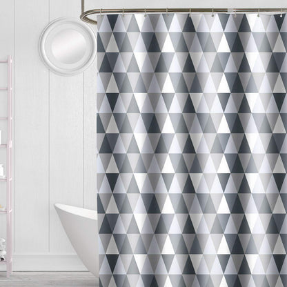 GONOVE Shower Curtain for Bathroom 180 x 200 cm Mildew Resistant Waterproof Polyester Fabric Triangle Shower Curtain Liner Washable Bath Curtain with