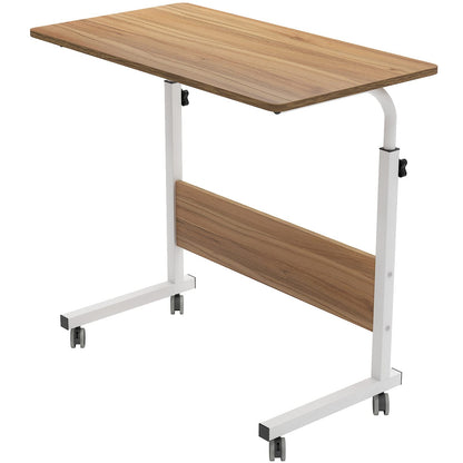 sogesfurniture Laptop Table Height Adjustable, Mobile Laptop Stand Coffee Table Side Table, portable Laptop Desk Tray for Sofa, Bed, Balcony, Garden
