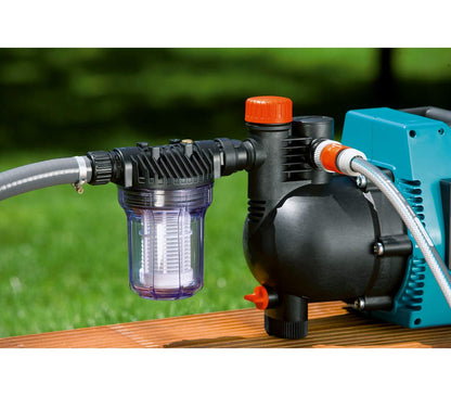 Gardena Pump pre-Filter for Water Flow up to 6000 l/h: Effective Filters for Garden Pumps and Domestic Water Machines, with Filter Insert (1730-20)