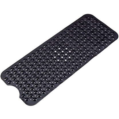 Armo® Transparent Anti Slip Shower Bath Mat Strong Mould & Mildew Bathroom Mat PVC Mat Washable Bath Mat 70CM x 38CM (Black)