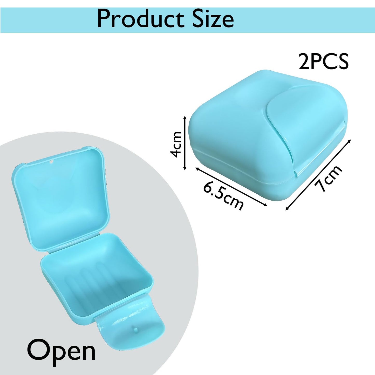 QQdou Travel Soap Case Soap Box with Lid, Creative, Portable, Soap bar Box Container Holder Dish, for Shower Travel Hiking Bathroom School Gym